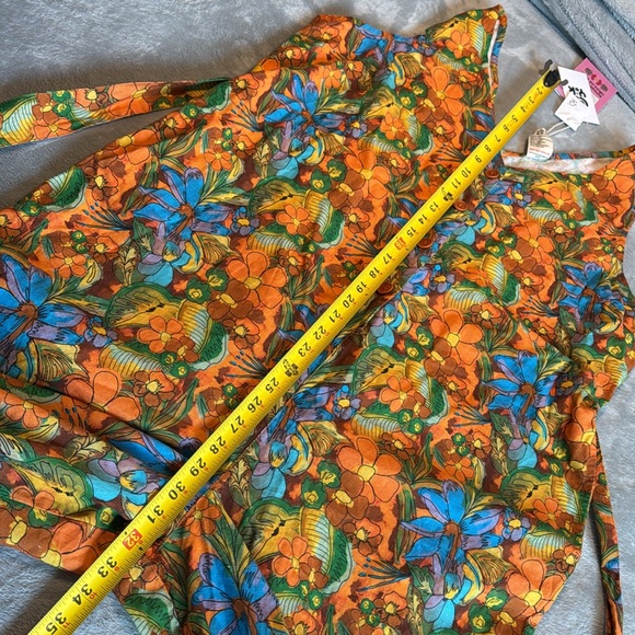 NWT LUCY & YAK Finn - V-Neck Cotton & Linen Jumpsuit Aloha Print Size UK14 US10 - Picture 15 of 16